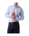 Robert Talbott Reynolds Stripe Twill Shirt In Contemporary Fit In Blue