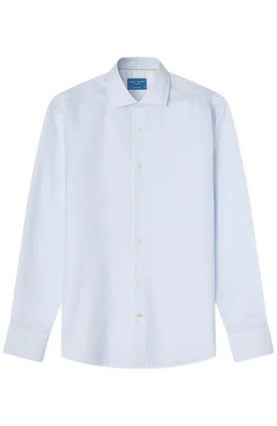 Robert Talbott Reynolds Thin Stripe Shirt In Light Blue