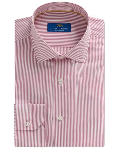 Robert Talbott Reynolds Twill Bengal Dress Shirt In Pink