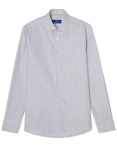 Robert Talbott Reynolds Twill Tattersall Dress Shirt In White