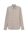 Robert Talbott Reynolds Ultra Light Weight Brushed Check Shirt In Black