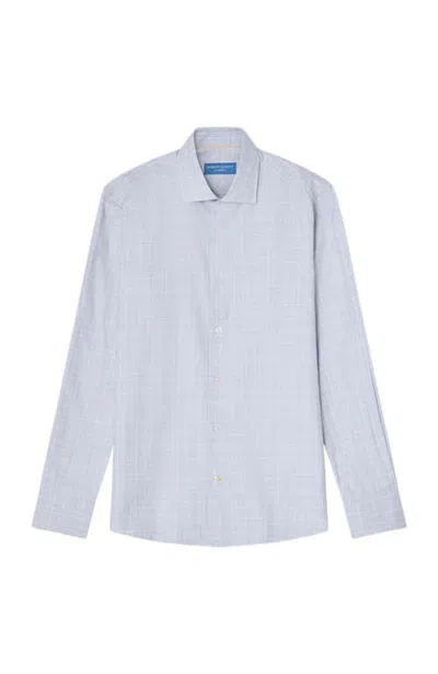 Robert Talbott Reynolds Ultra Light Weight Brushed Check Shirt In Blue