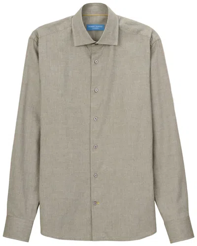 Robert Talbott Reynolds Ultra Light Weight Brushed Shirt In Burgundy