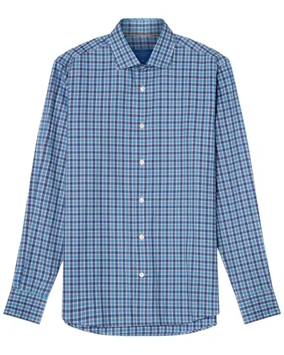 Robert Talbott Reynolds Ultra Light Weight Brushed Shirt In Blue