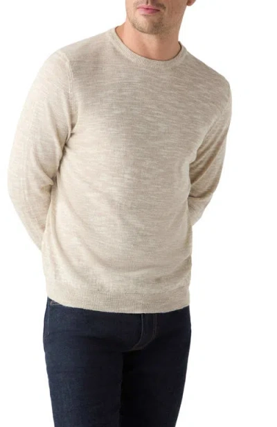 Robert Talbott Robbins Linen Silk Crewneck Sweater In Neutral