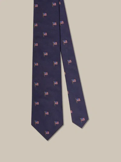 Robert Talbott Robert American Flag Best Of Class Necktie In Blue