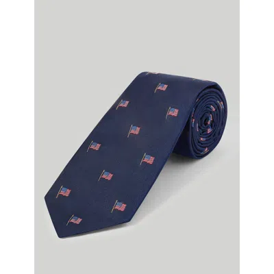 Robert Talbott Robert American Flag Necktie In Blue