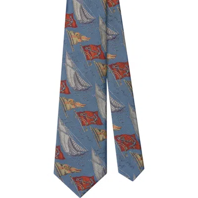 Robert Talbott Robert Boat Flags Best Of Class Necktie In Blue