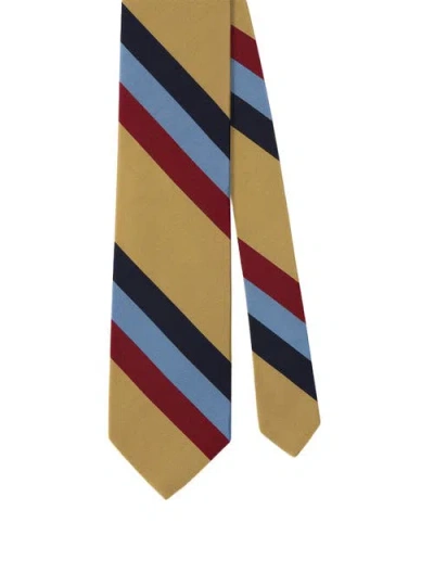 Robert Talbott Robert Bold Silk Cotton Stripe Best Of Class Necktie In Metallic