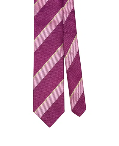 Robert Talbott Robert Bold Stripe Best Of Class Necktie In Pink