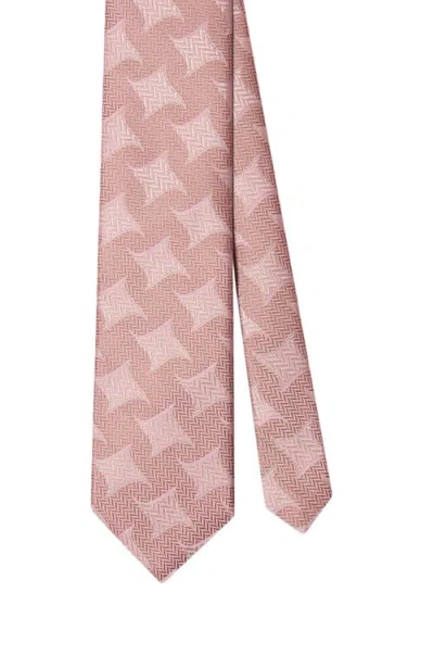 Robert Talbott Robert Chevron Star Best Of Class Necktie In Pink