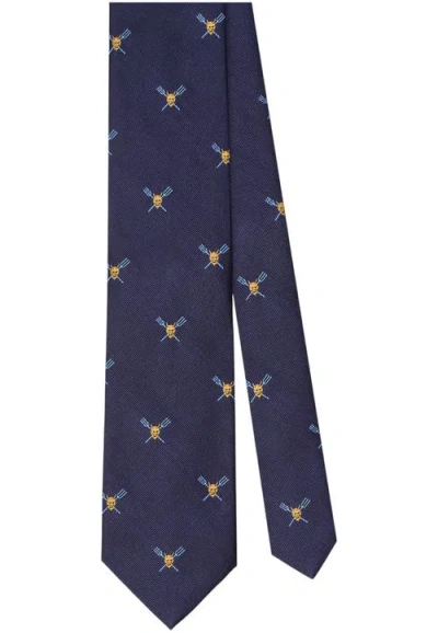 Robert Talbott Robert Devil And Pitchforks Best Of Class Necktie In Blue