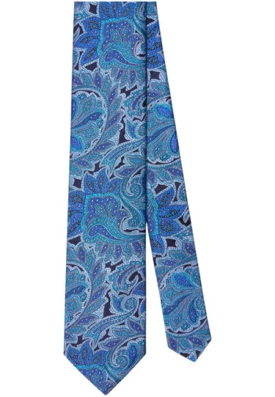 Robert Talbott Robert Dotted Paisley Best Of Class Necktie In Blue