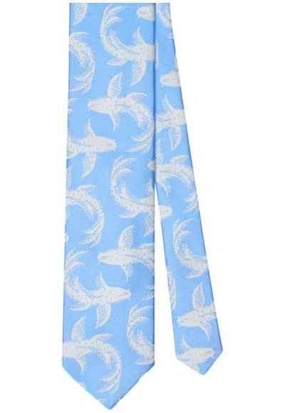 Robert Talbott Robert Koi Fish Jacquard Best Of Class Necktie In Blue