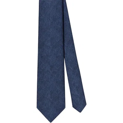 Robert Talbott Robert Large Herringbone Best Of Class Necktie In Blue