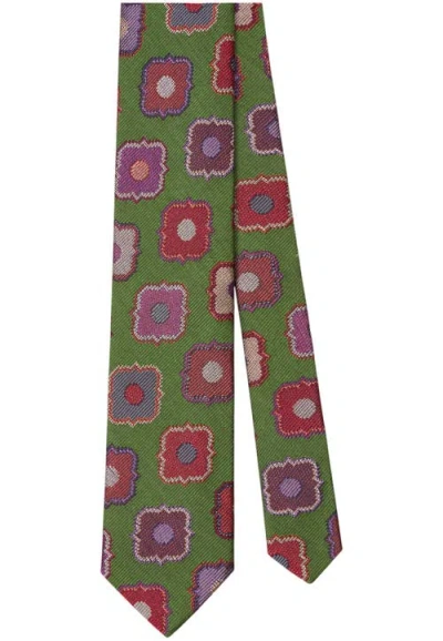 Robert Talbott Robert Large Medallion Best Of Class Necktie In Green