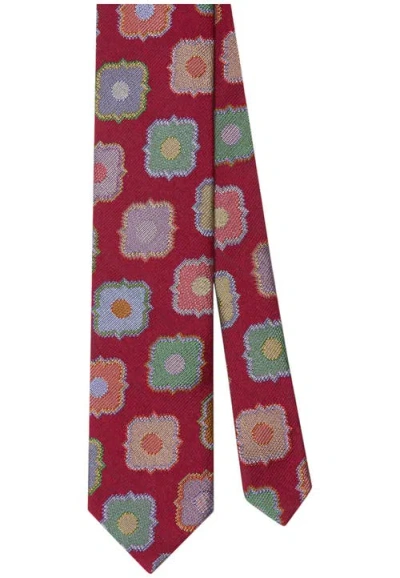 Robert Talbott Robert Large Medallion Best Of Class Necktie In Red