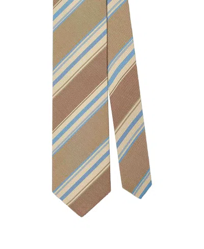 Robert Talbott Robert Mogador Stripes Best Of Class Necktie In Brown