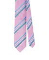 Robert Talbott Robert Multi Stripe Basket Weave Necktie In Pink