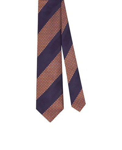 Robert Talbott Robert Neat Repp Necktie In Orange