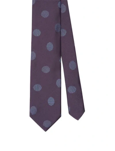 Robert Talbott Robert Oval Geo Jacquard Best Of Class Necktie In Purple