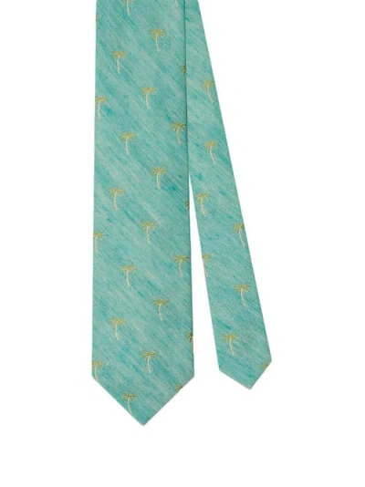 Robert Talbott Robert Palm Silk Linen Best Of Class Necktie In Multi