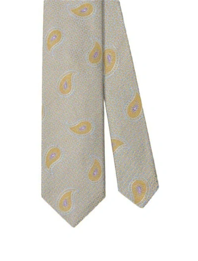 Robert Talbott Robert Pine Geo Jacquard Best Of Class Necktie In Gray