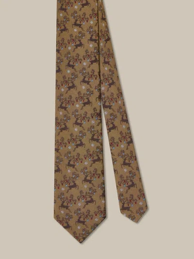 Robert Talbott Robert Reindeer Best Of Class Necktie In Gold