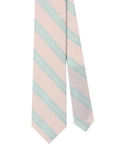 Robert Talbott Robert Silk Linen Stripe Best Of Class Necktie In Pink