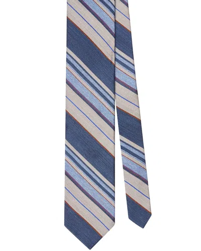 Robert Talbott Silk Large Multi Repp Necktie In Orange