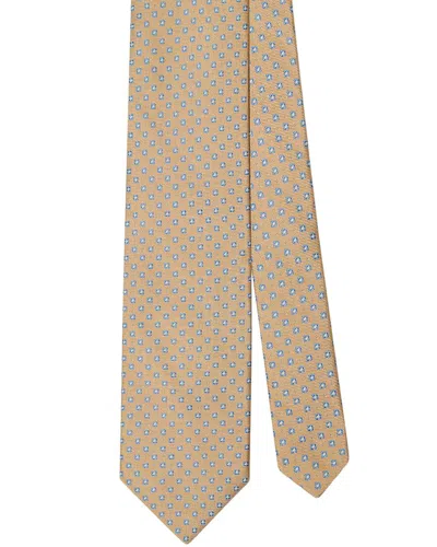 Robert Talbott Silk Micro Neat Geo Spot Best Of Class Necktie In Orange