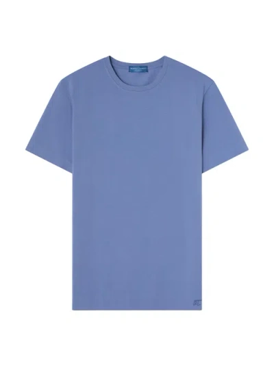 Robert Talbott Stretch Jersey Dean Tee In Blue
