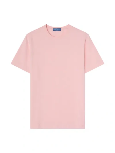 Robert Talbott Stretch Jersey Dean Tee In Pink