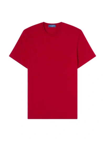 Robert Talbott Stretch Jersey Dean Tee In Red
