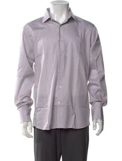 Pre-owned Robert Talbott Striped Long Sleeve Dress Shirt W/ Tags In Multicolor