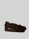 Robert Talbott Suede Lewis Belt In Coffee