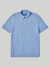 Robert Talbott Walker Short Sleeve Polo In Legacy Blue