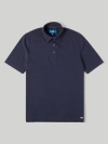 Robert Talbott Walker Short Sleeve Polo In Navy