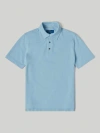 Robert Talbott Walker Short Sleeve Polo In Powder Blue