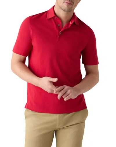 Robert Talbott Walker Short Sleeve Polo In Brown