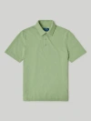 Robert Talbott Walker Short Sleeve Polo In Spring Green
