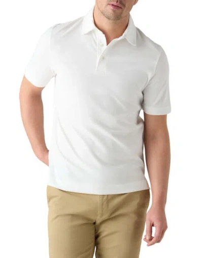 Robert Talbott Walker Short Sleeve Polo In White