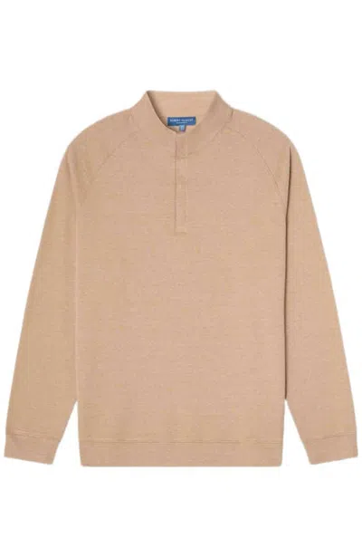 Robert Talbott Wesley Cashmere Blend Quarter Zip In Camel