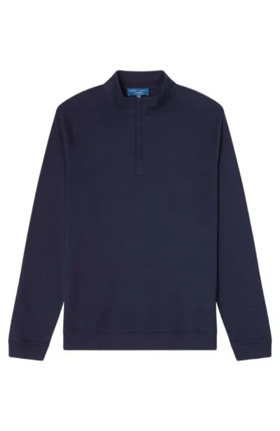 Robert Talbott Wesley Cashmere Blend Quarter Zip In Navy