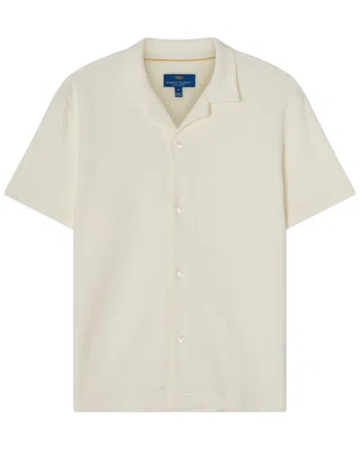 Robert Talbott Williams Waffle Knit Camp Shirt In Burgundy