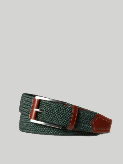 Robert Talbott Woven Nylon Garfield Belt In Green