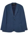 Robert Talbott Wright Double Face Knit Blazer In Blue