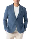 Robert Talbott Wright Double Face Knit Wool-blend Blazer In Multi