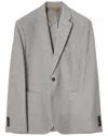 Robert Talbott Wright Lightweight Knit Blazer In Gray