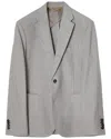 Robert Talbott Wright Lightweight Knit Blazer In Gray